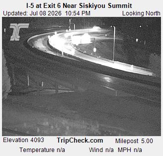 I-5 at Exit 6 Near Siskiyou Summit